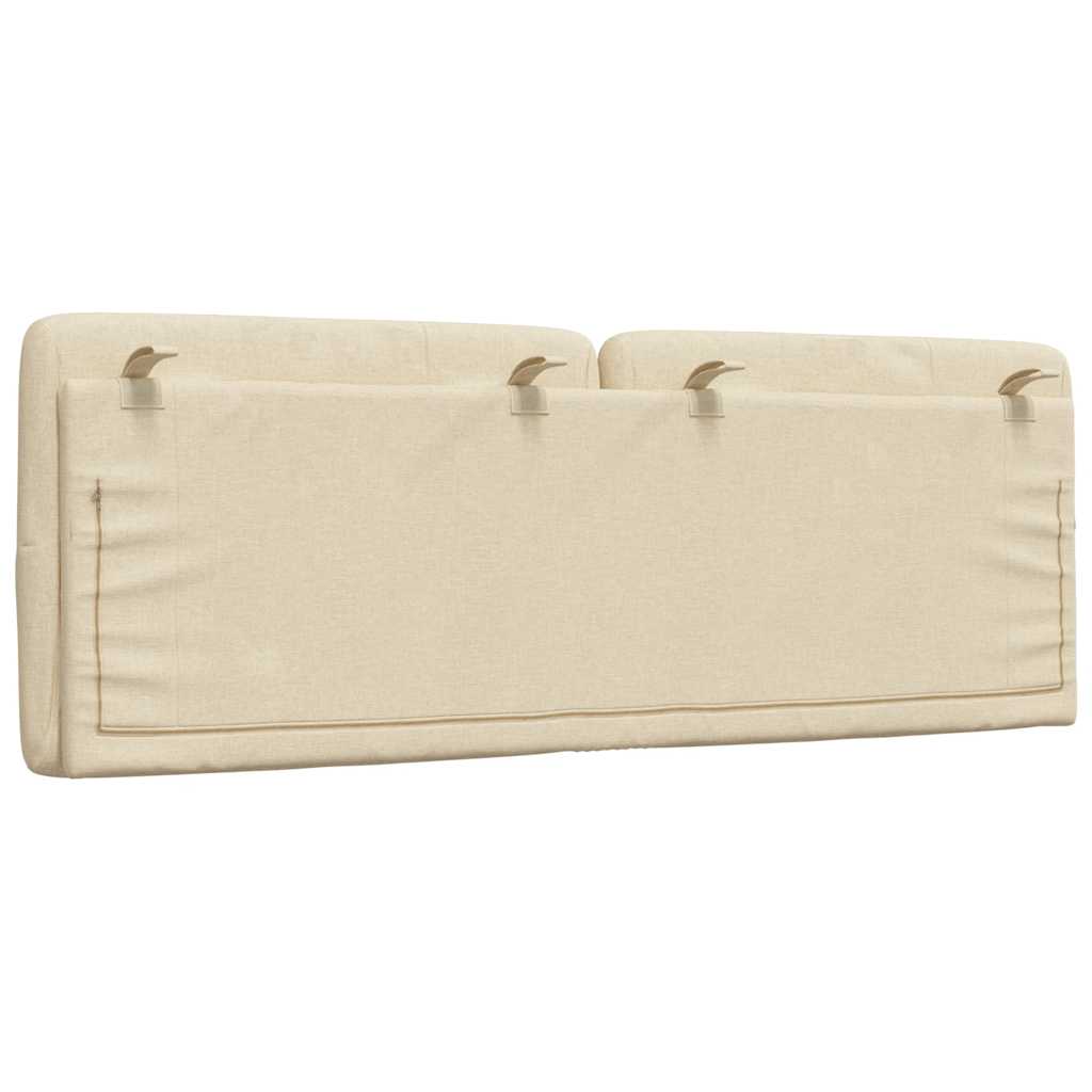 Coussin de tête de lit crème 140 cm tissu - XIOS
