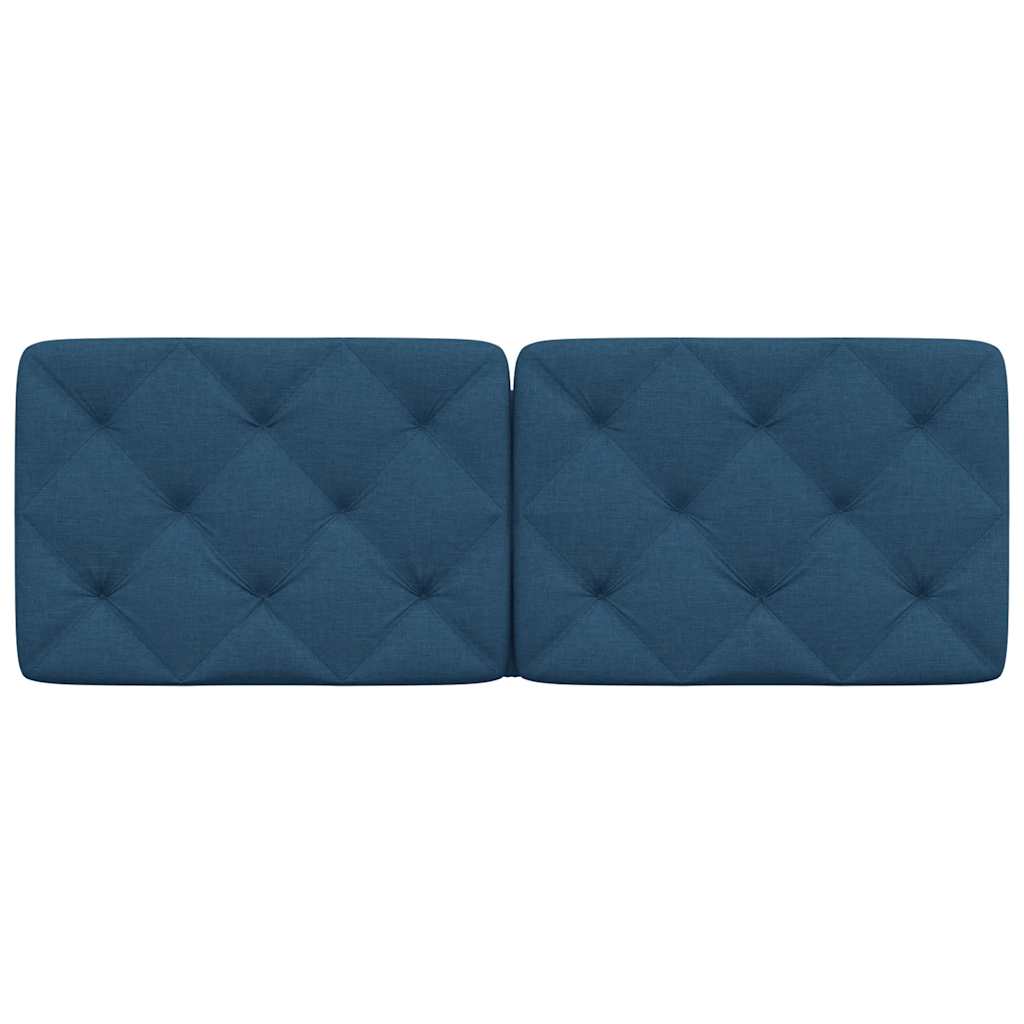 Coussin de tête de lit bleu 140 cm tissu - XIOS