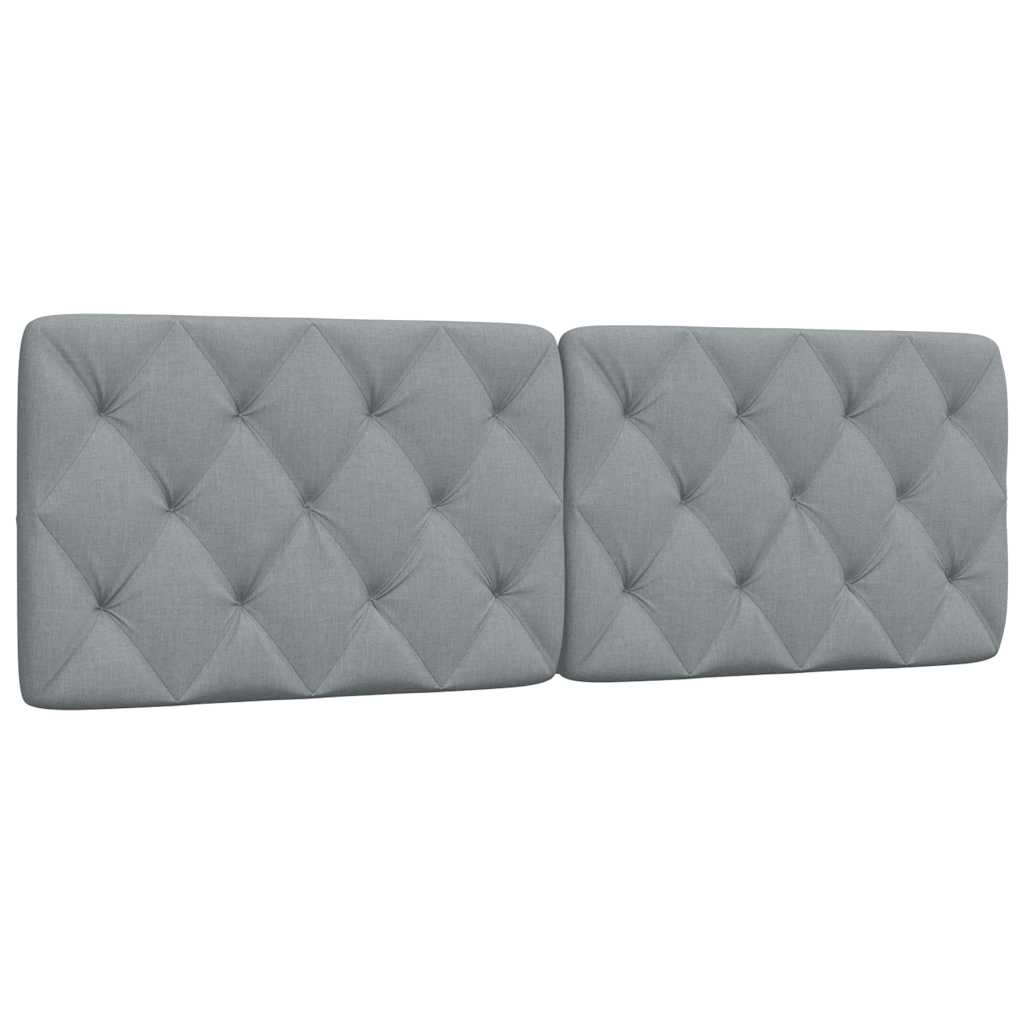 Coussin de tête de lit gris clair 160 cm tissu - XIOS