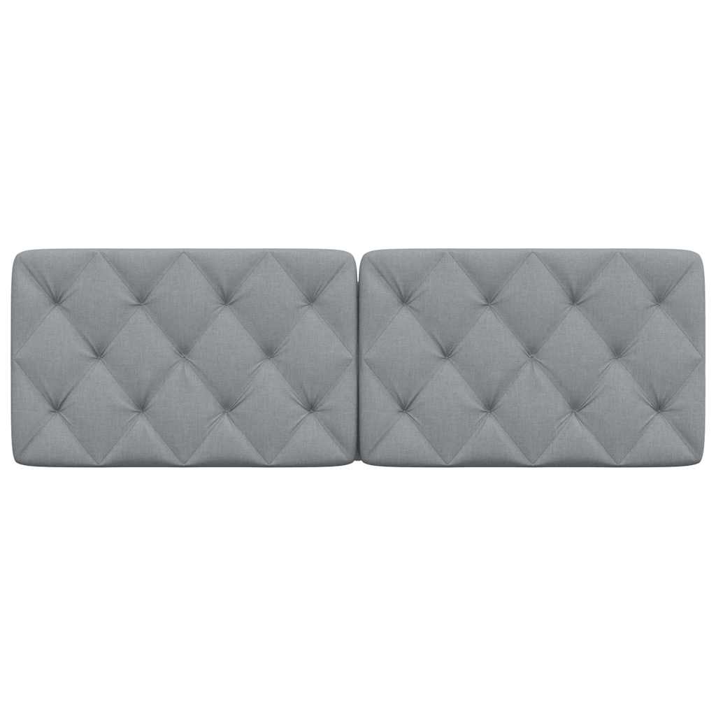 Coussin de tête de lit gris clair 160 cm tissu - XIOS