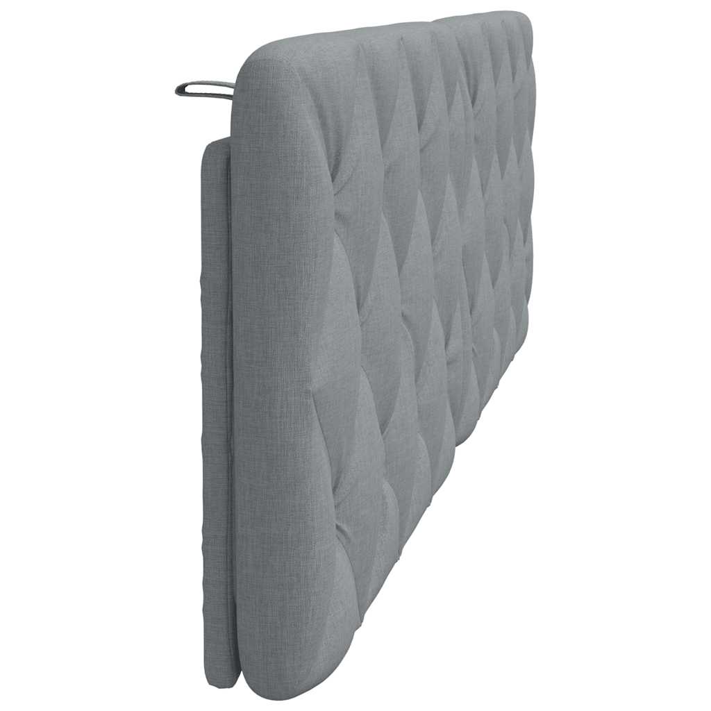 Coussin de tête de lit gris clair 160 cm tissu - XIOS
