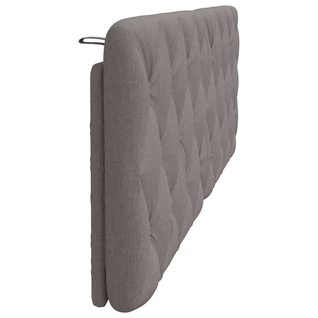 Coussin de tête de lit taupe 160 cm tissu - XIOS