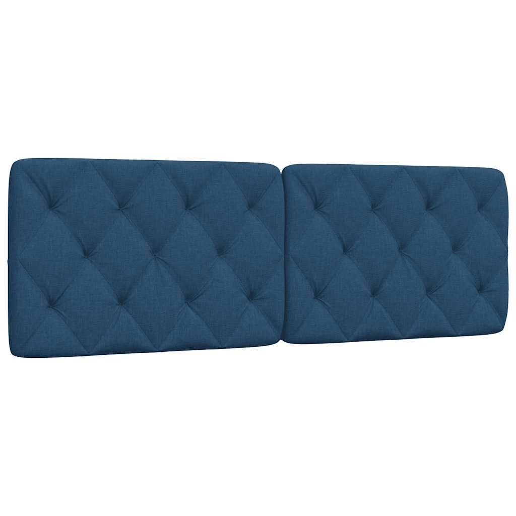 Coussin de tête de lit bleu 160 cm tissu - XIOS