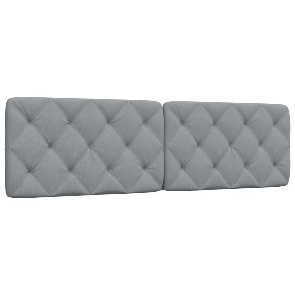 Coussin de tête de lit gris clair 180 cm tissu - XIOS