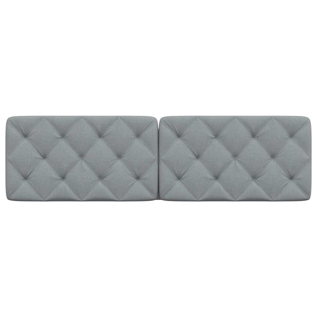 Coussin de tête de lit gris clair 180 cm tissu - XIOS