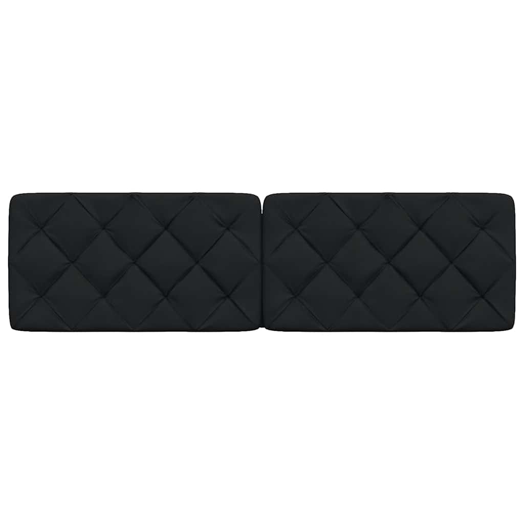 Coussin de tête de lit noir 180 cm tissu - XIOS