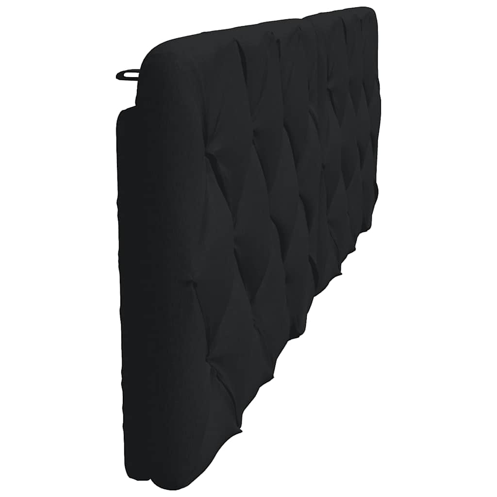 Coussin de tête de lit noir 180 cm tissu - XIOS