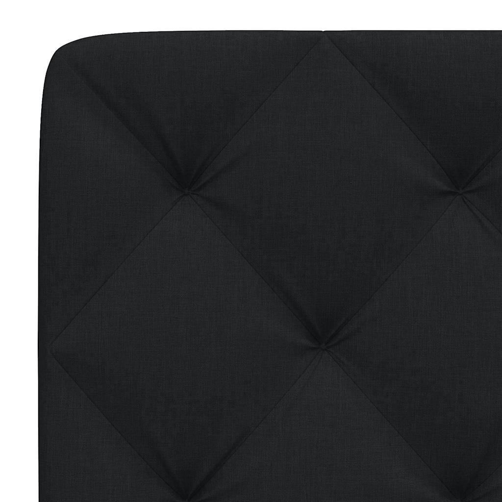 Coussin de tête de lit noir 180 cm tissu - XIOS