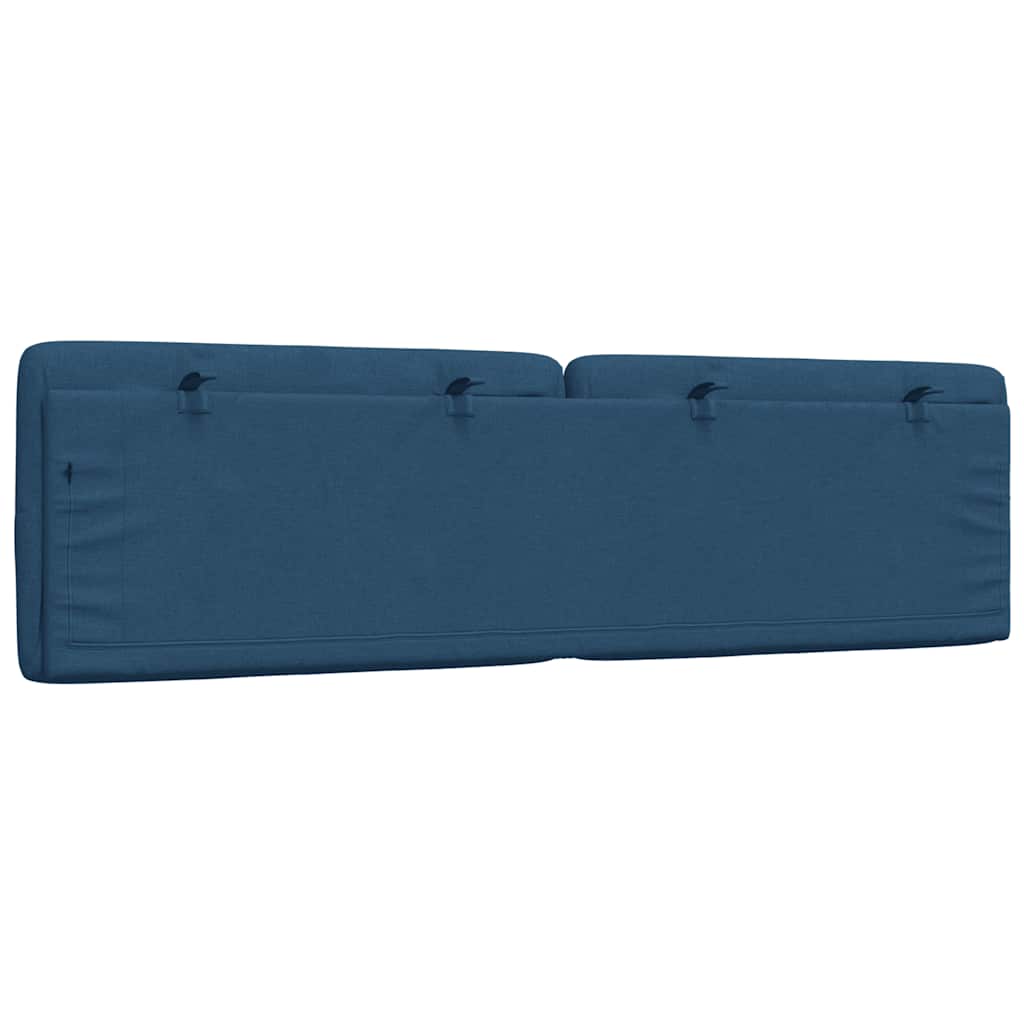 Coussin de tête de lit bleu 180 cm tissu - XIOS