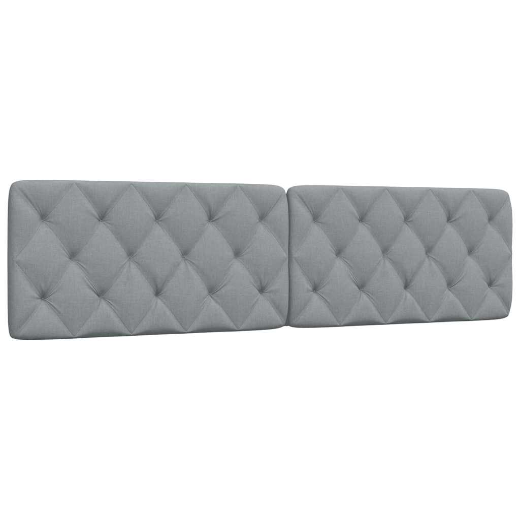 Coussin de tête de lit gris clair 200 cm tissu - XIOS