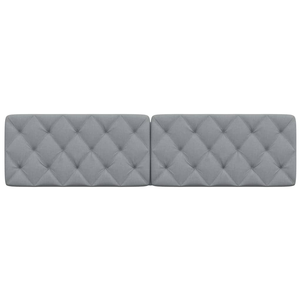 Coussin de tête de lit gris clair 200 cm tissu - XIOS