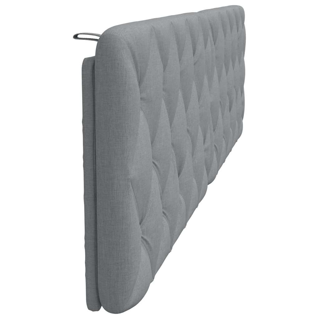 Coussin de tête de lit gris clair 200 cm tissu - XIOS