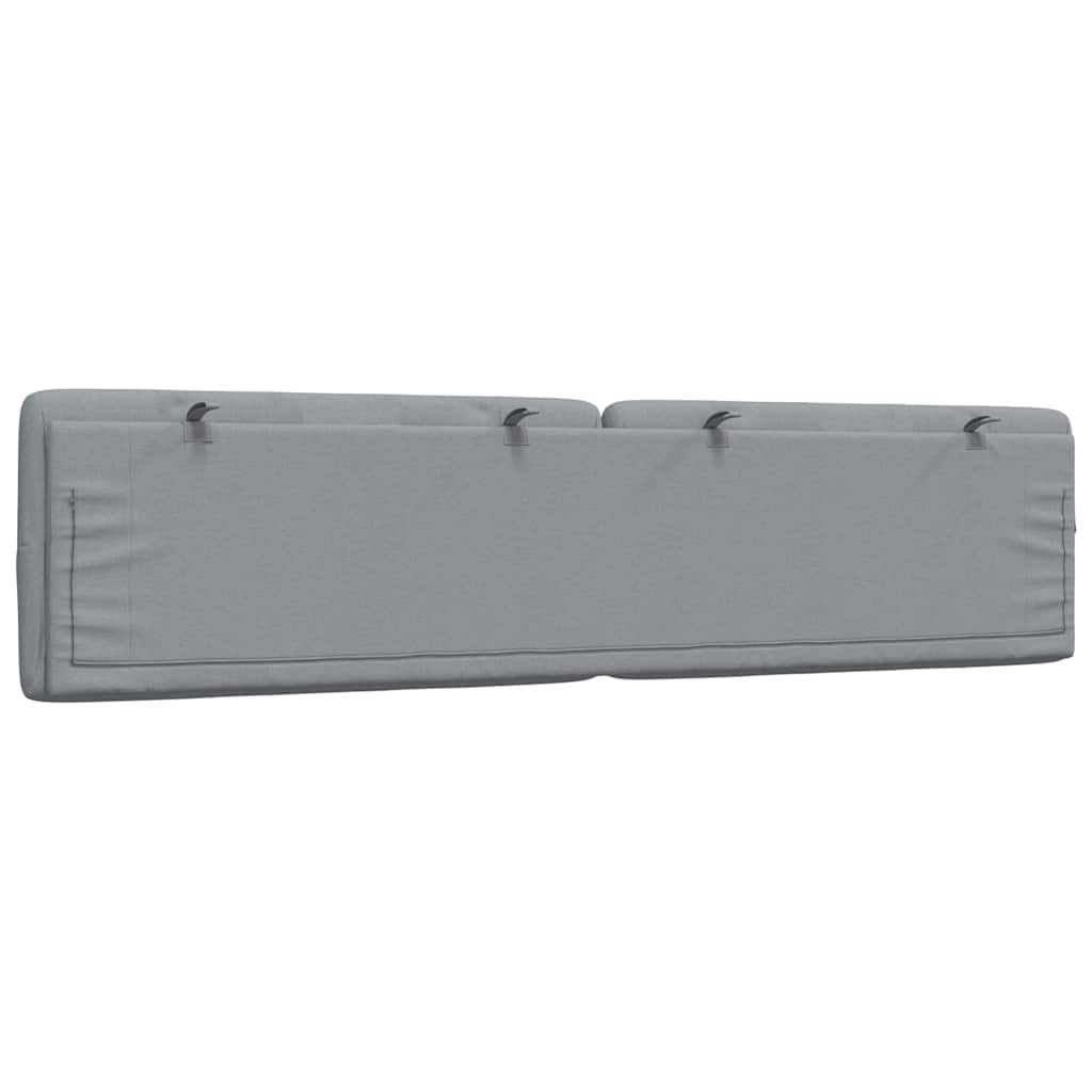 Coussin de tête de lit gris clair 200 cm tissu - XIOS