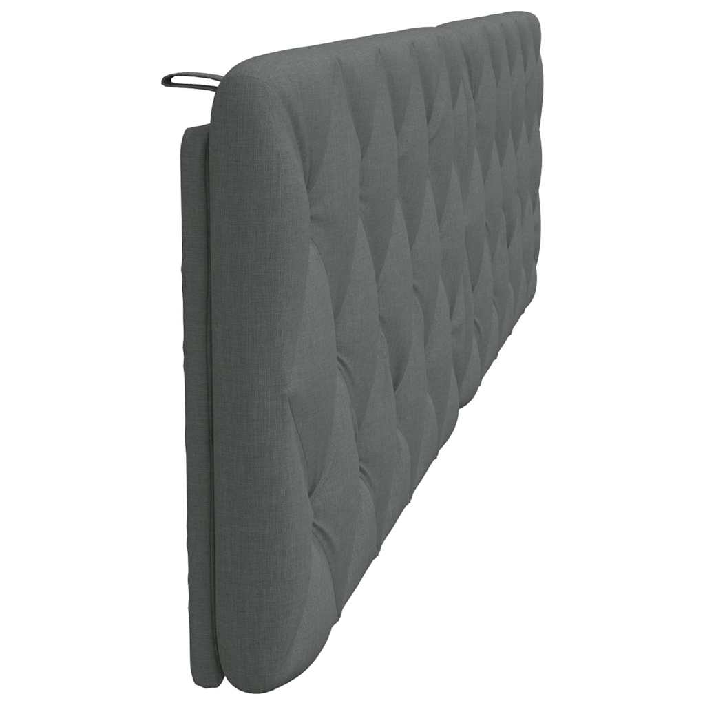 Coussin de tête de lit gris foncé 200 cm tissu - XIOS