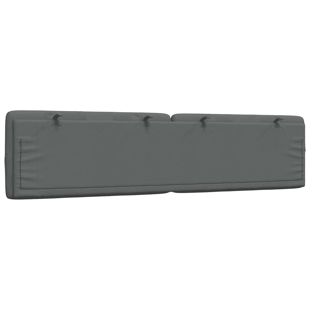 Coussin de tête de lit gris foncé 200 cm tissu - XIOS