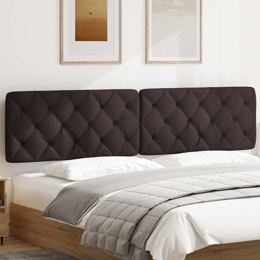 Coussin de tête de lit marron foncé 200 cm tissu - XIOS