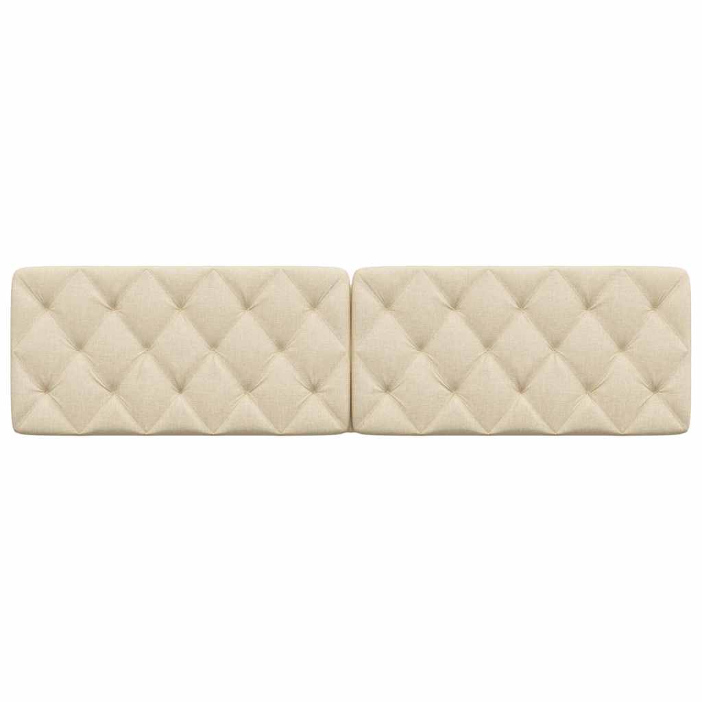Coussin de tête de lit crème 200 cm tissu - XIOS
