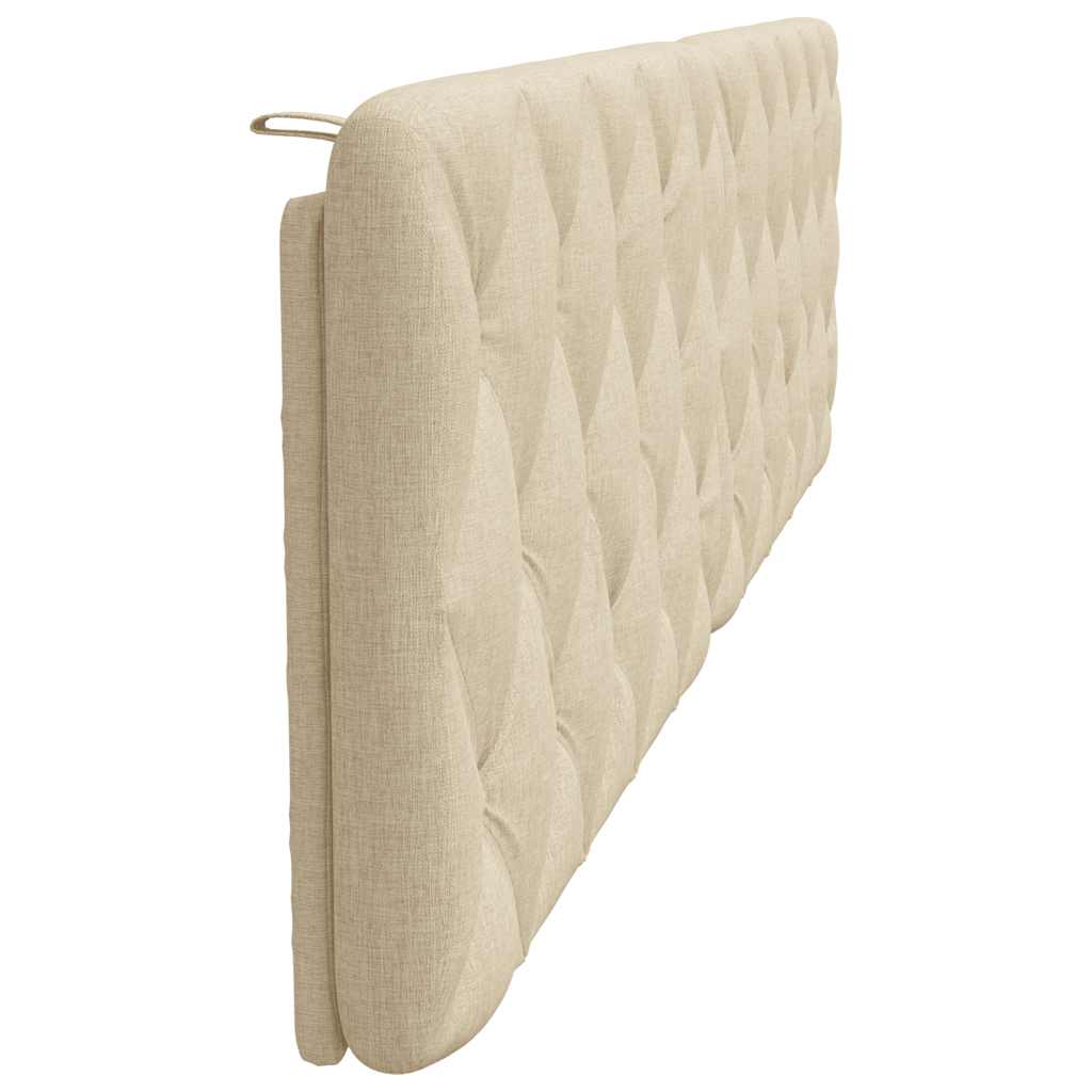Coussin de tête de lit crème 200 cm tissu - XIOS