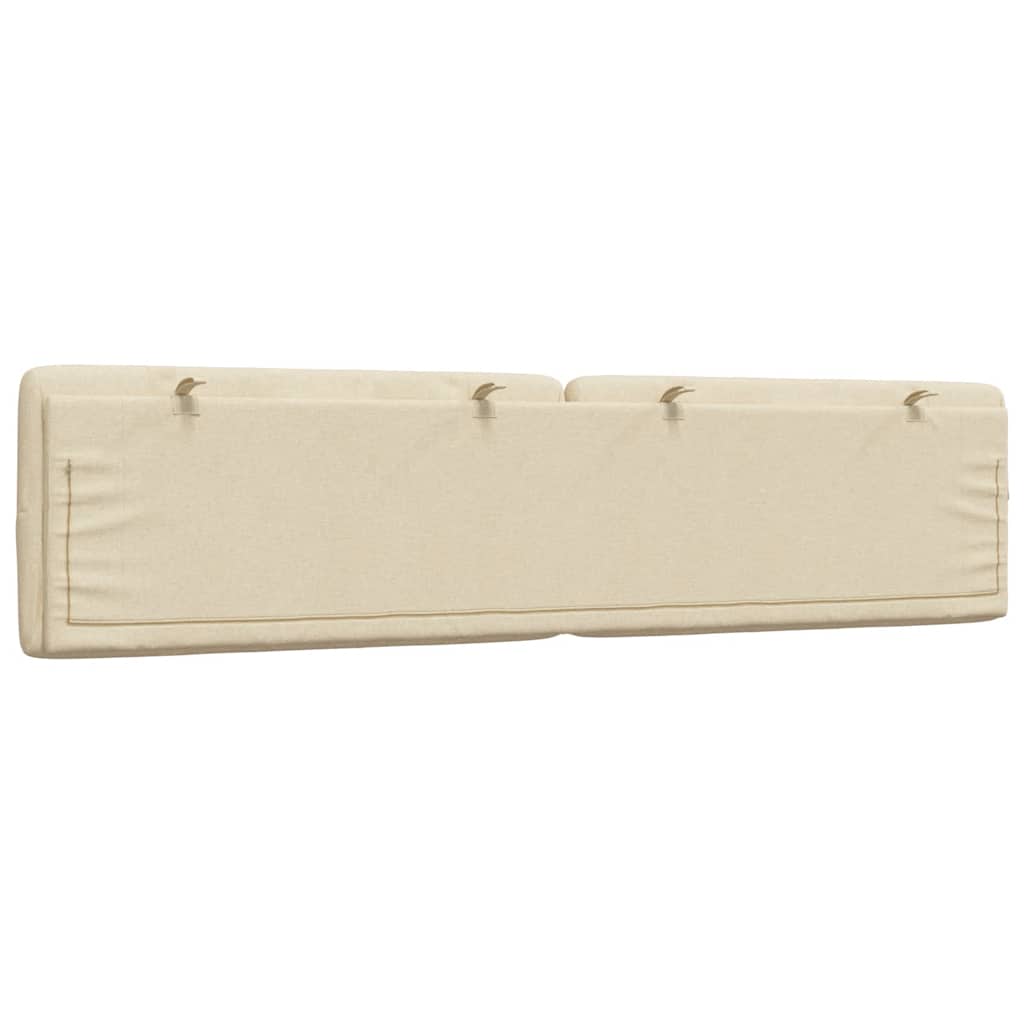 Coussin de tête de lit crème 200 cm tissu - XIOS