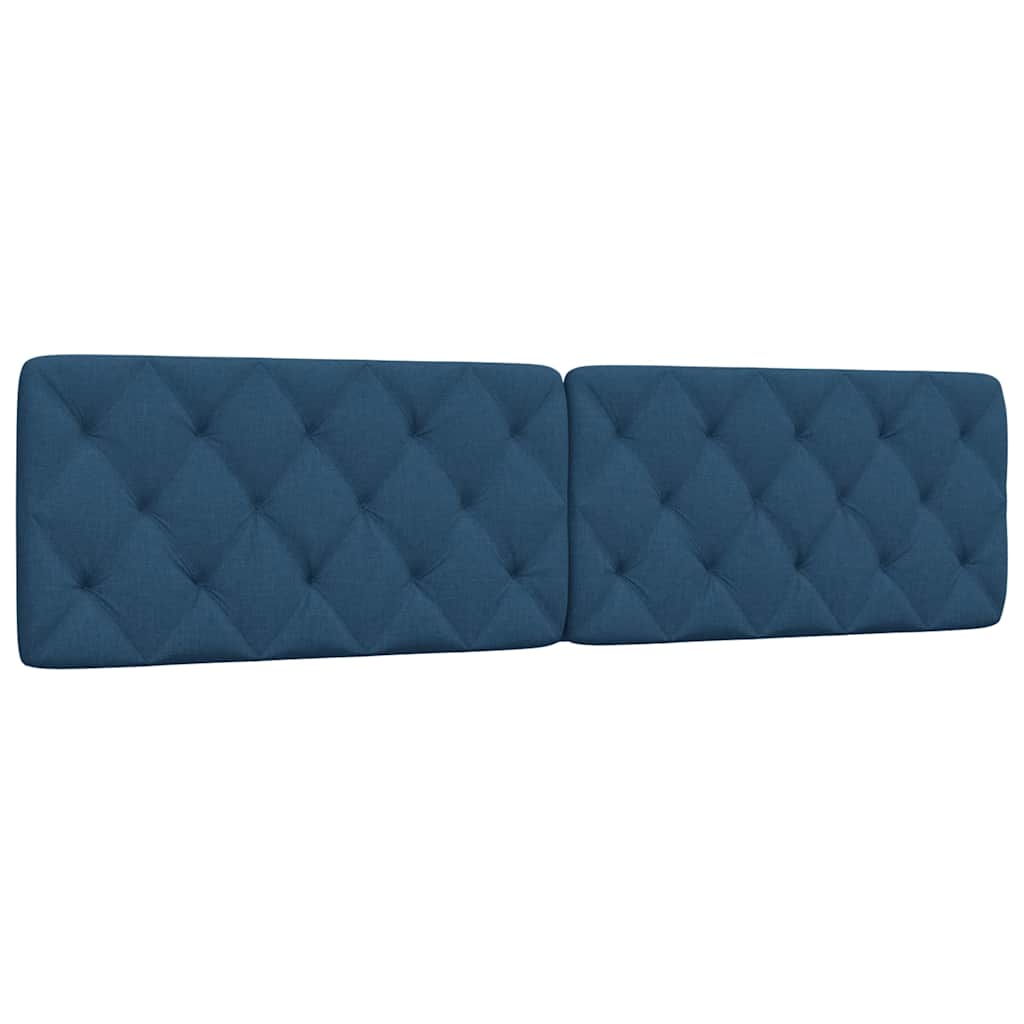 Coussin de tête de lit bleu 200 cm tissu - XIOS