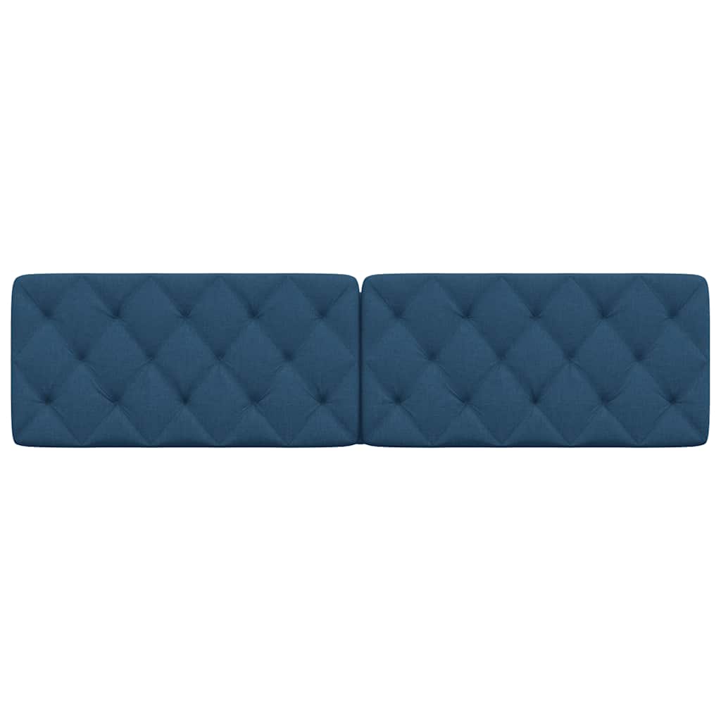 Coussin de tête de lit bleu 200 cm tissu - XIOS