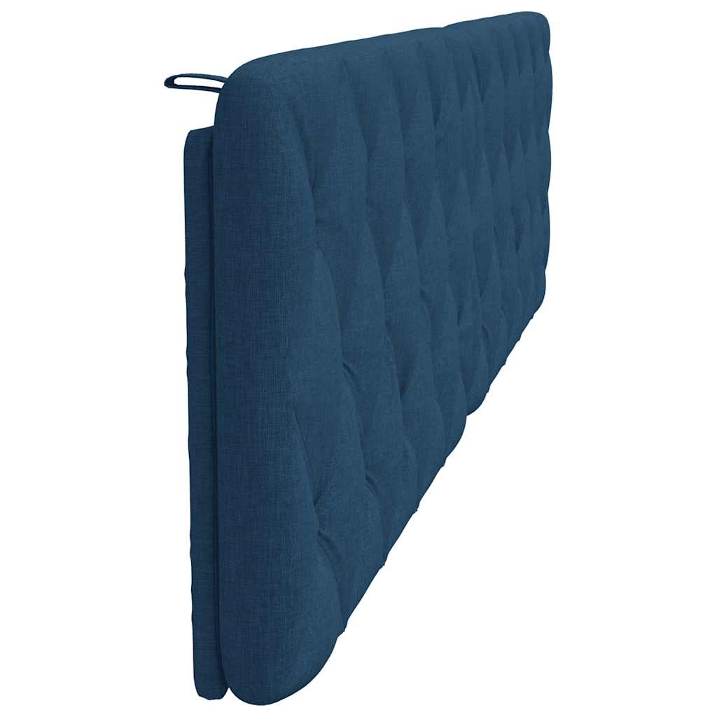 Coussin de tête de lit bleu 200 cm tissu - XIOS