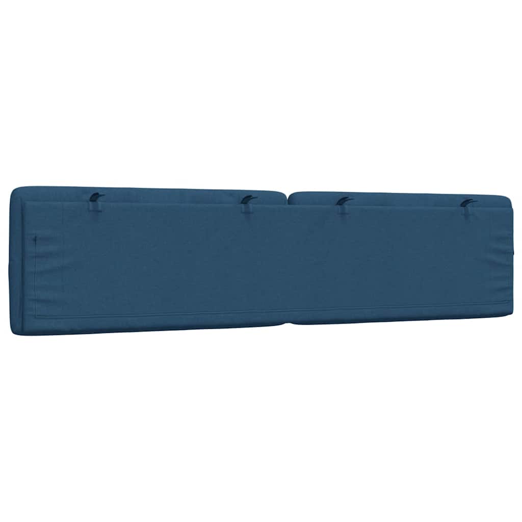 Coussin de tête de lit bleu 200 cm tissu - XIOS