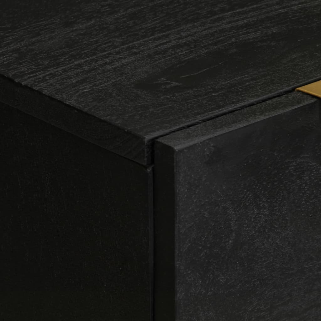 Buffets 2 pcs noir 60x33x75 cm bois d'ingénierie