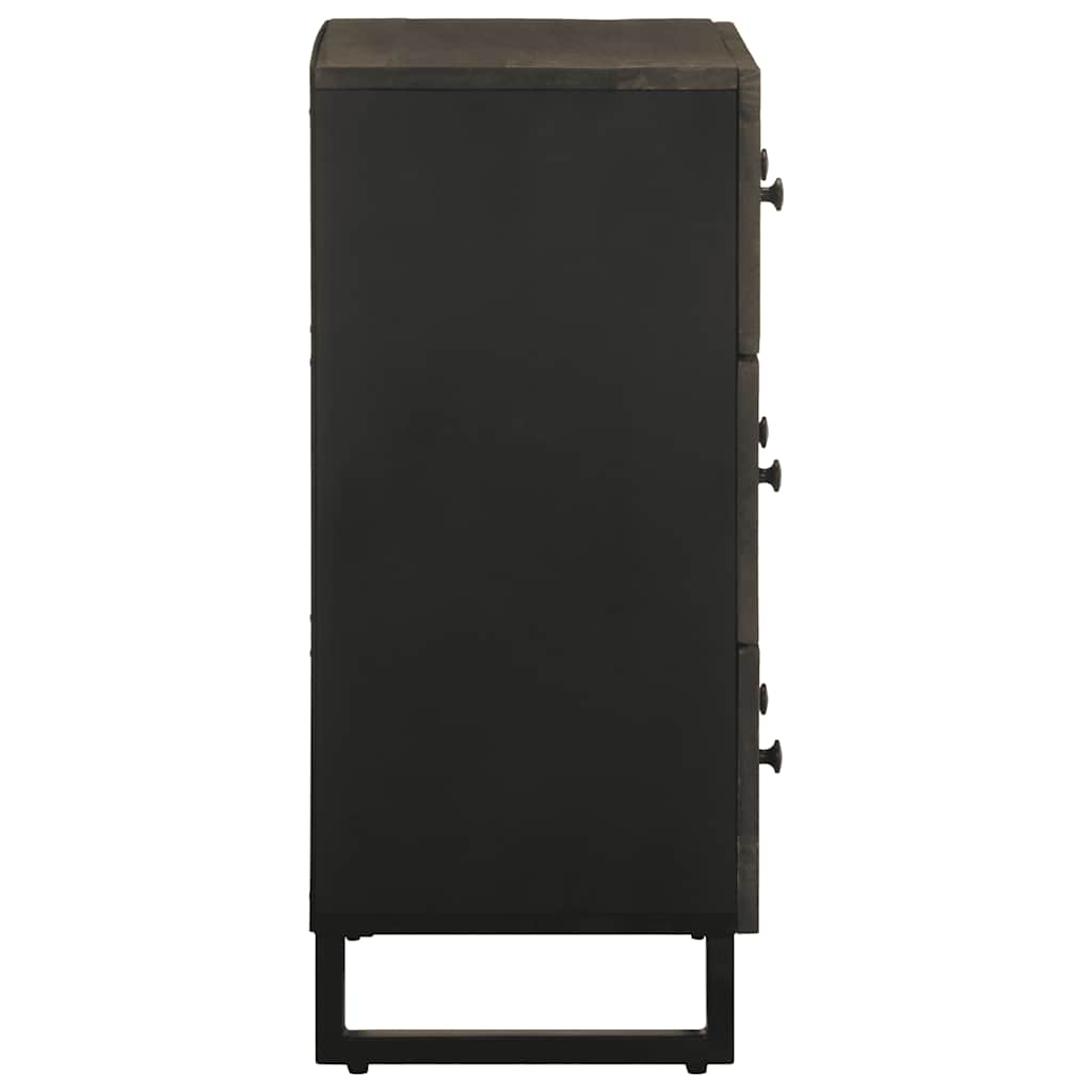 Buffets 2 pcs noir 60x33x75 cm bois massif de manguier - XIOS