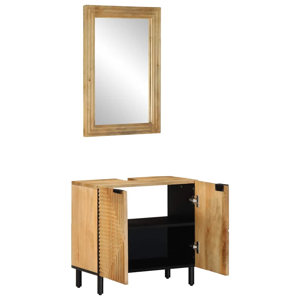 Ensemble de meubles salle de bain 2 pcs marron