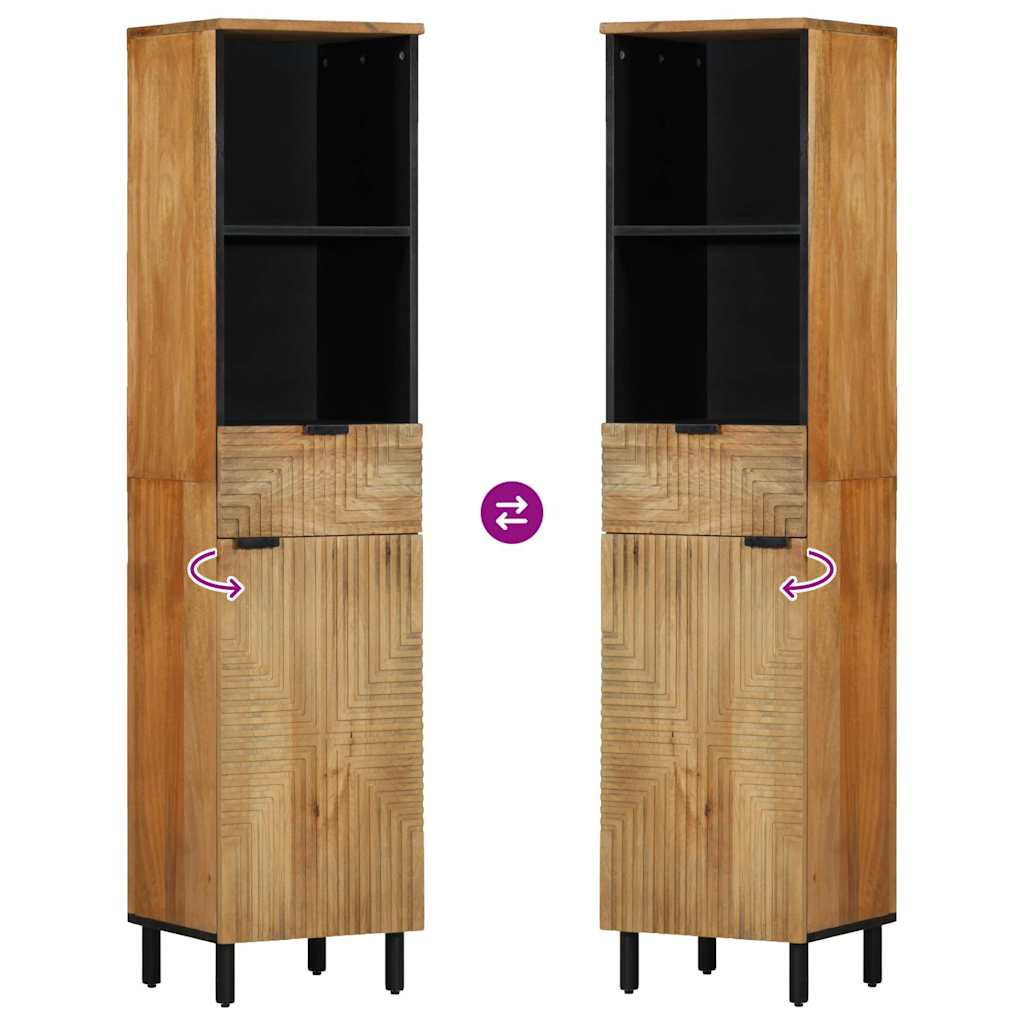 Ensemble de meubles de salle de bain 3 pcs marron