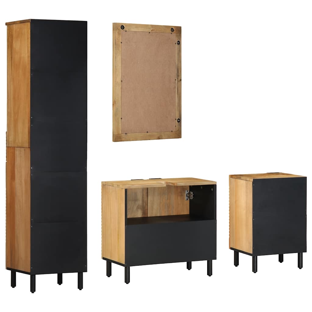 Ensemble de meubles de salle de bain 4 pcs marron
