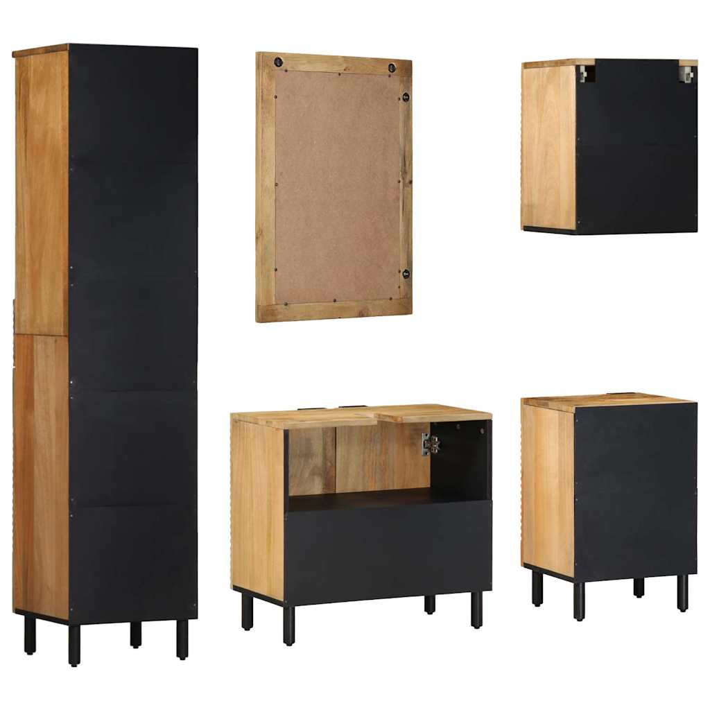 Ensemble de meubles de salle de bain 5 pcs marron