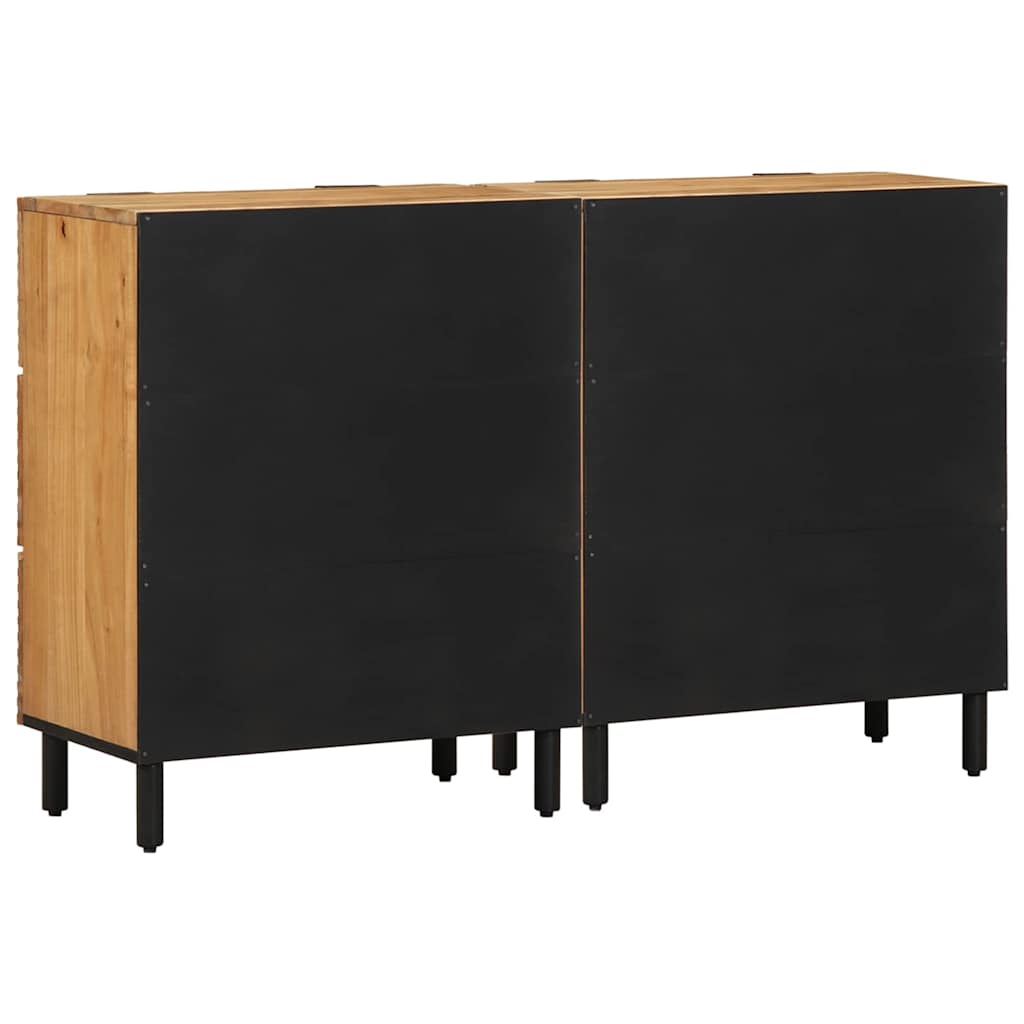 Buffet 2 pcs Marron 60 x 33 x 75 cm Bois d'acacia massif