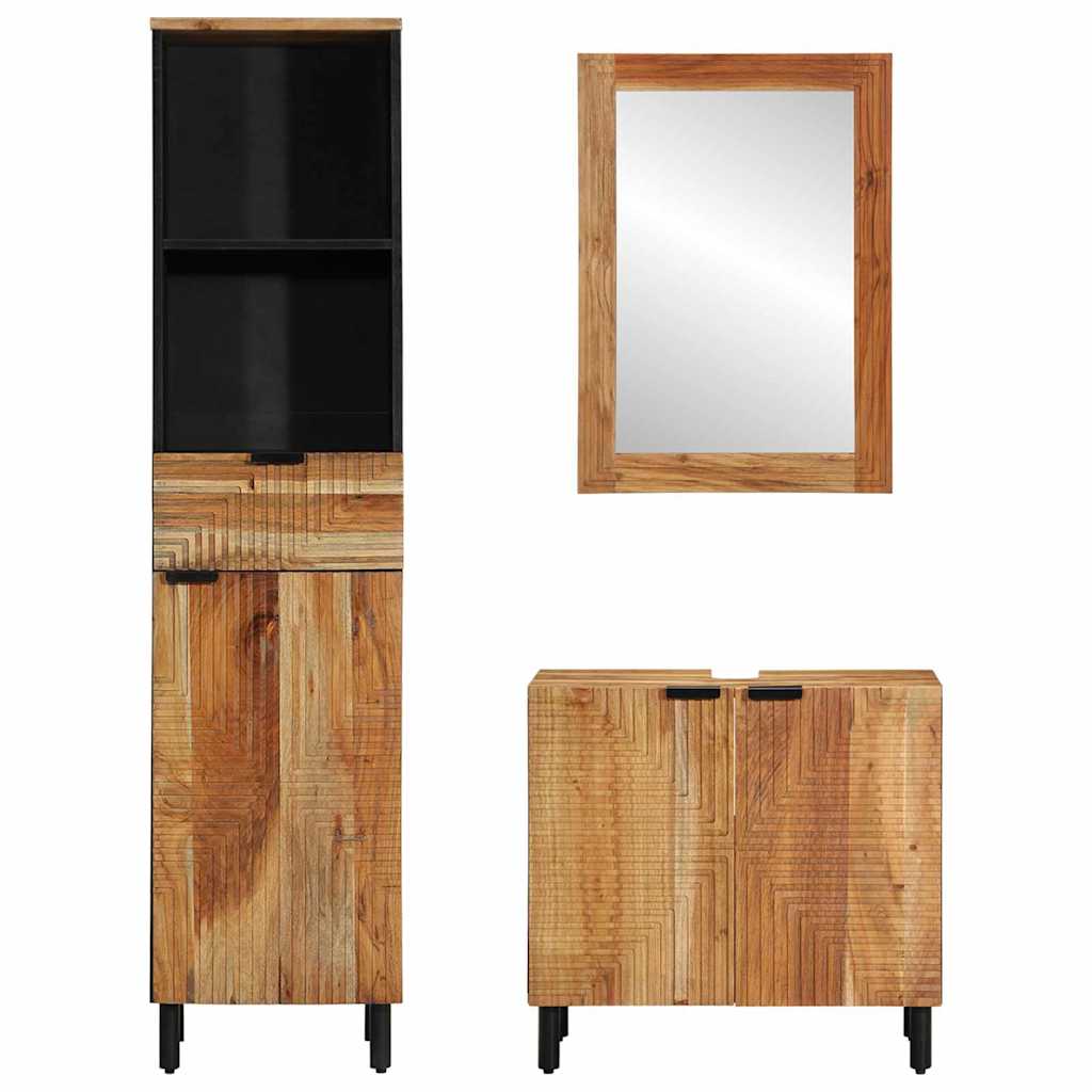 Ensemble d'armoire de salle de bain 3 pc Naturel