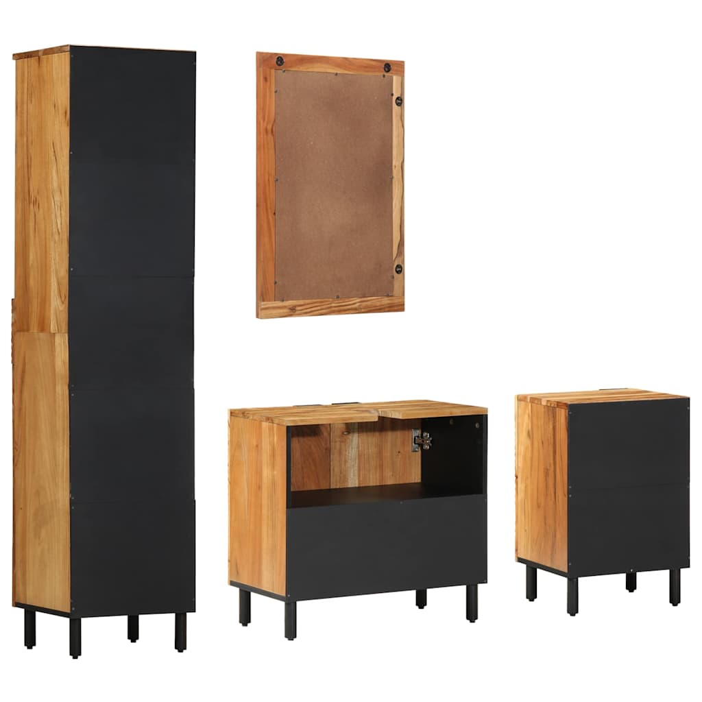Ensemble d'armoire de salle de bain 4 pc Naturel