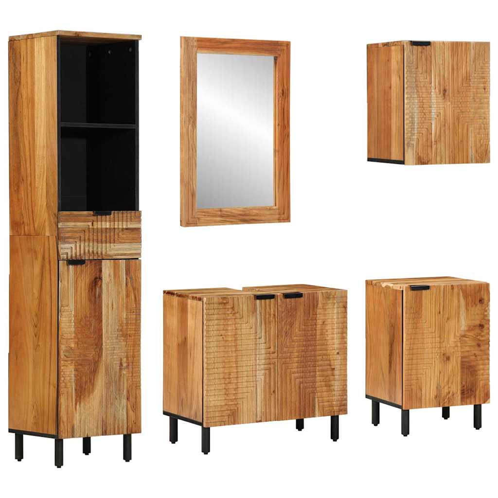 Ensemble d'armoire de salle de bain 5 pc Naturel - XIOS