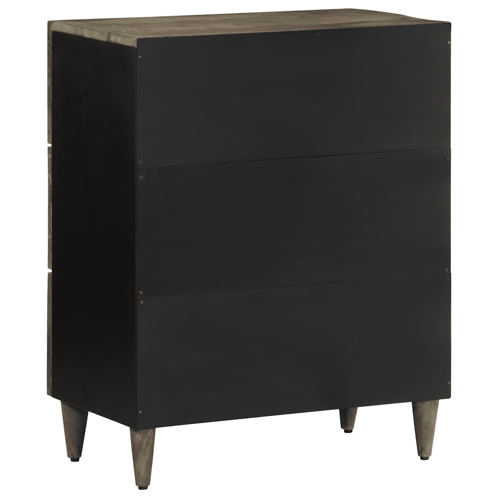 Buffets 2 pcs gris clair 60x33,5x75 cm bois de manguier massif