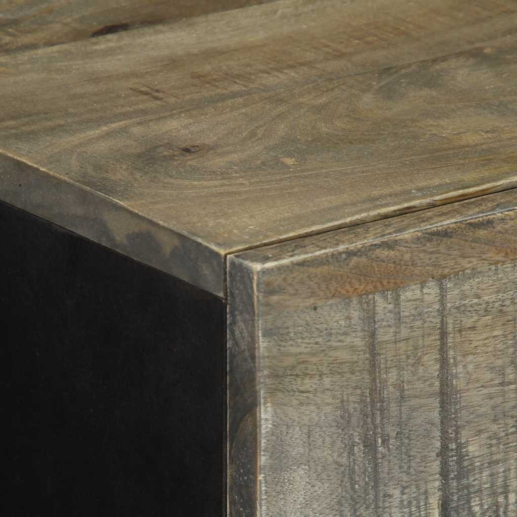 Buffets 2 pcs gris clair 60x33,5x75 cm bois de manguier massif