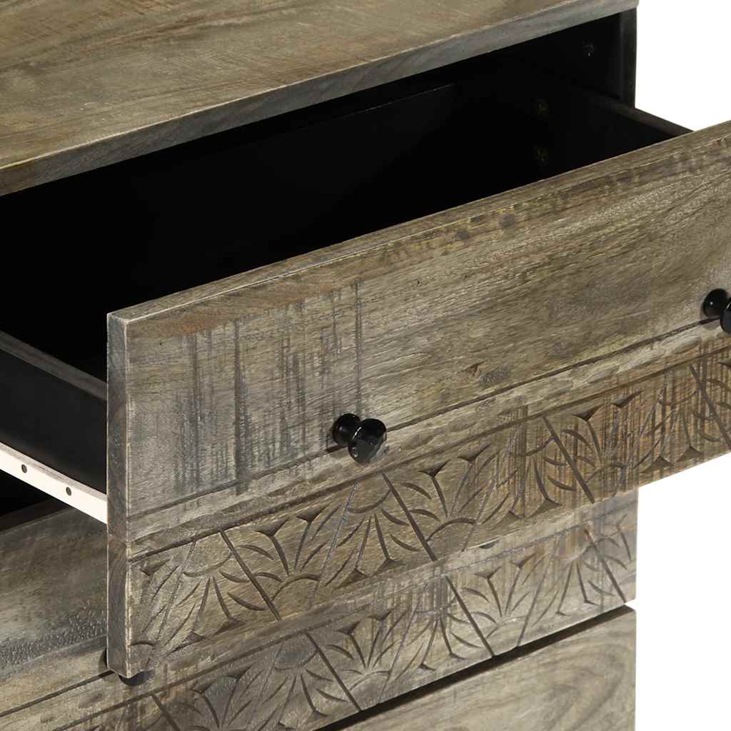 Buffets 2 pcs gris clair 60x33,5x75 cm bois de manguier massif