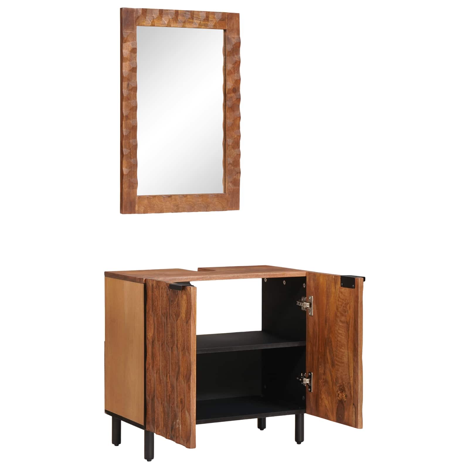 Ensembles de salle de bain 2 pc Acacia Marron Winish