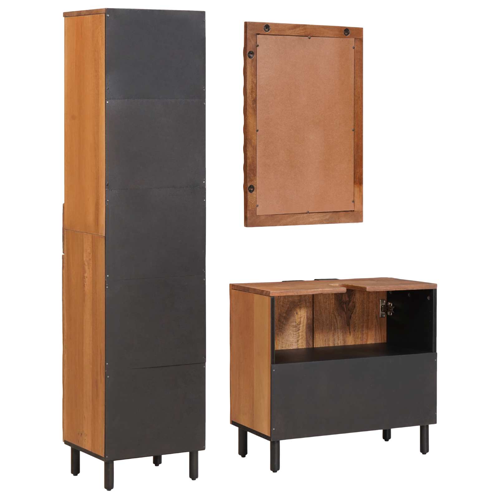 Ensembles de salle de bain 3 pc Acacia Marron Winish