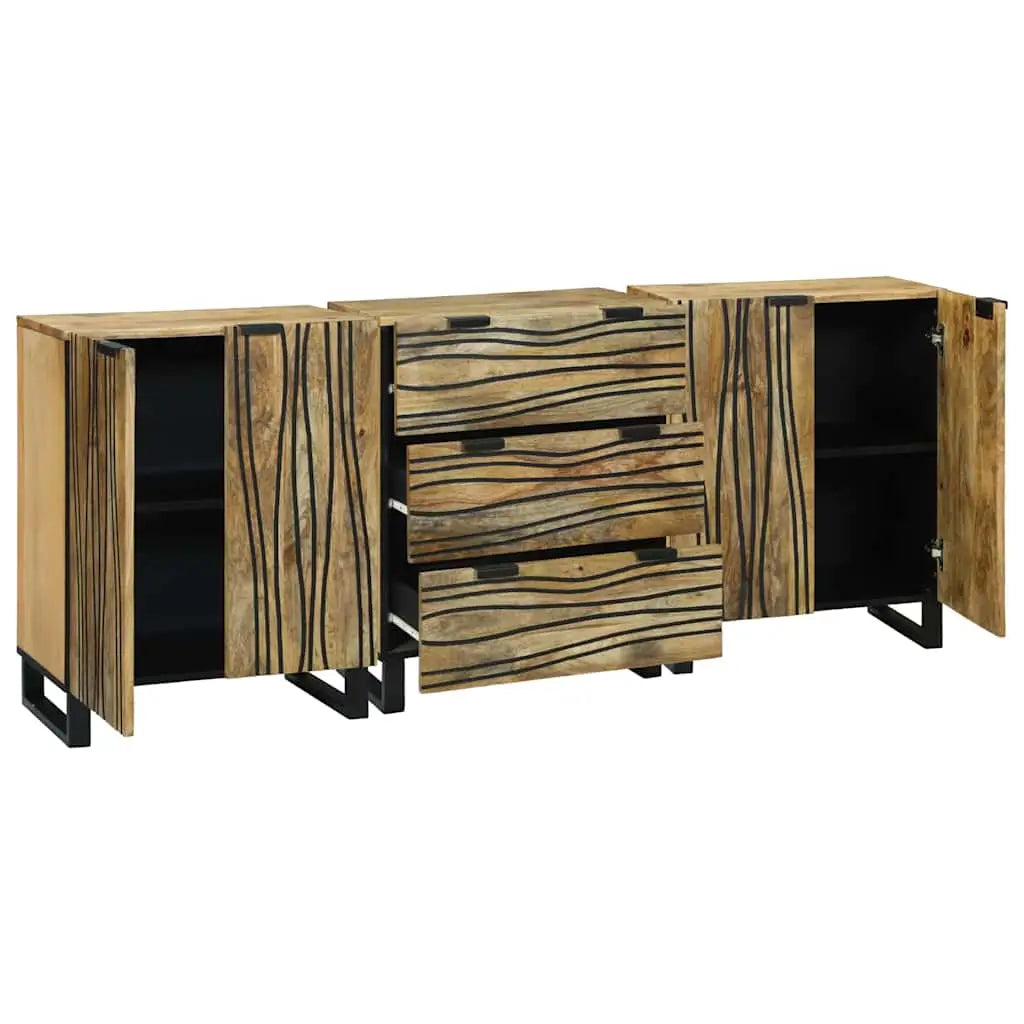 Ensemble de buffet 3 pc Naturel 180 x 33 x 75 cm - XIOS