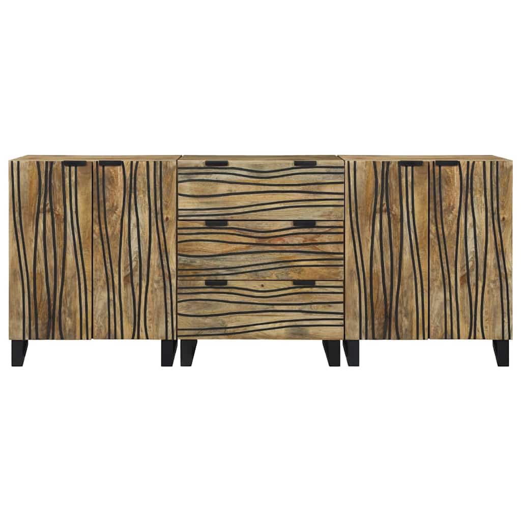 Ensemble de buffet 3 pc Naturel 180 x 33 x 75 cm
