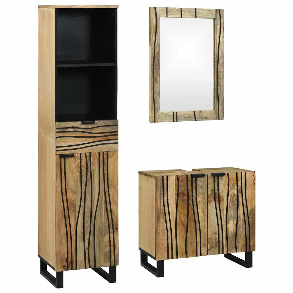 Ensemble de mobilier de salle de bain 3 pc Marron