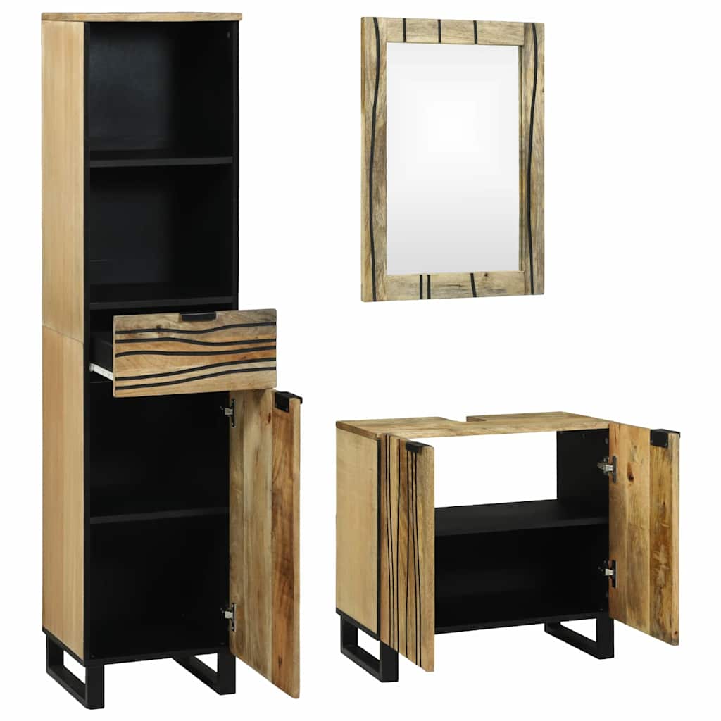 Ensemble de mobilier de salle de bain 3 pc Marron