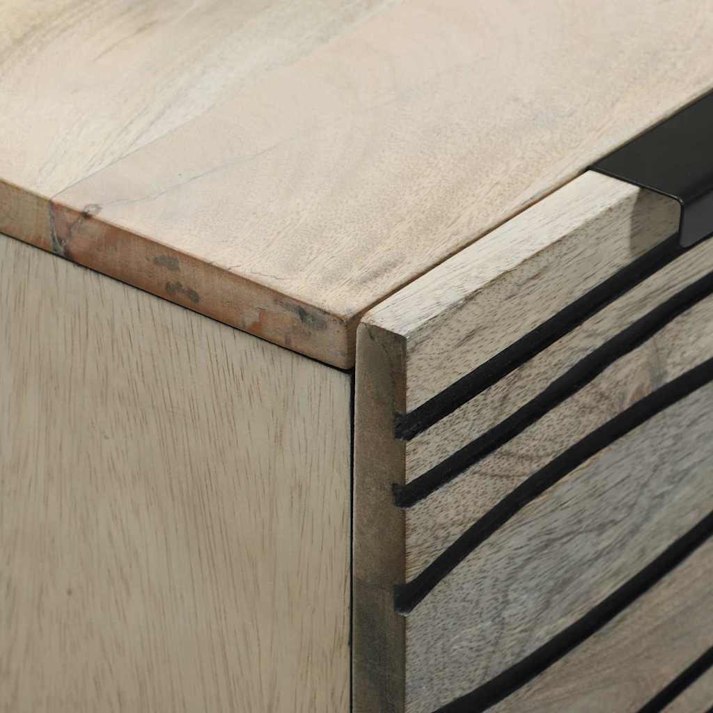 Buffets 2 pcs Blanc 60 x 33.5 x 75 cm bois de manguier massif - XIOS