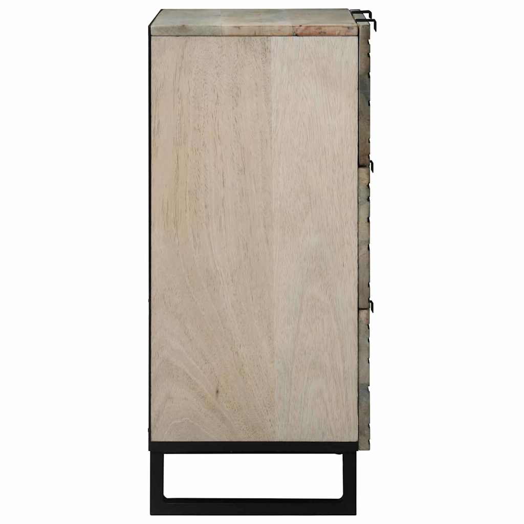 Buffets 2 pcs Blanc 60 x 33.5 x 75 cm bois de manguier massif - XIOS