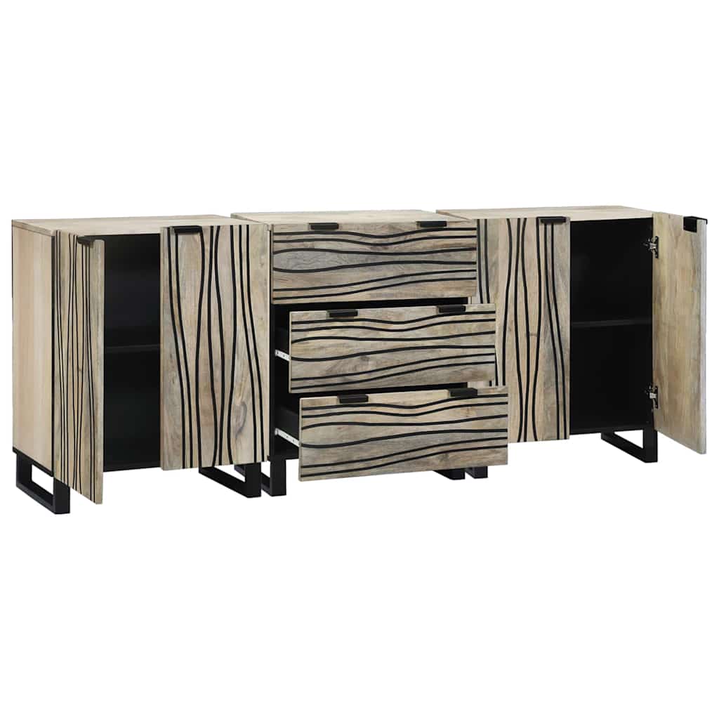 Ensemble de buffet 3 pc Blanc 180 x 33 x 75 cm