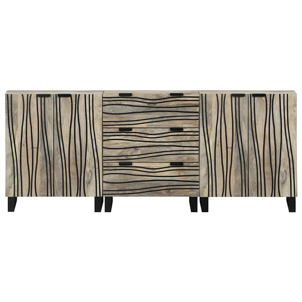 Ensemble de buffet 3 pc Blanc 180 x 33 x 75 cm